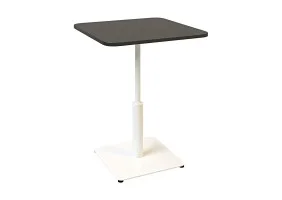 Стіл Ibiza Soft light 60x60 білий метал / чорне ДСП (текстура)