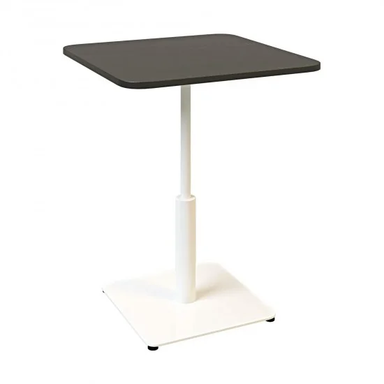 Стіл Ibiza Soft light 60x60 білий метал / чорне ДСП (текстура) 1
