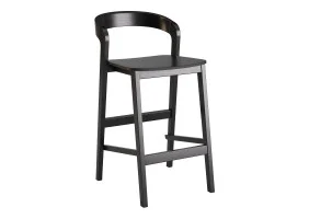 Стул полубарный Floki New черный жесткий