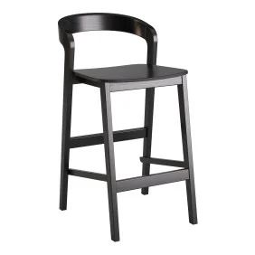 Стул полубарный Floki New черный жесткий