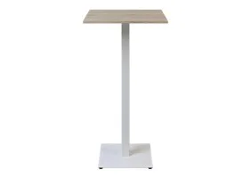 Стіл Tetra light bar 60 х 60 білий метал / дуб ДСП (текстура)