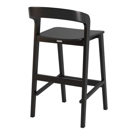 Стул полубарный Floki New черный жесткий 3