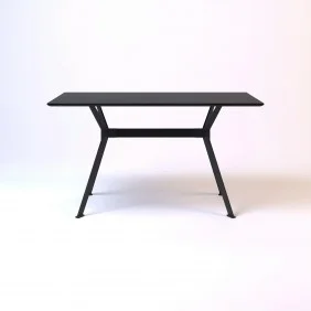 Стол Stealth (Стелс) 140 х 80 чёрные ноги / чёрный дуб