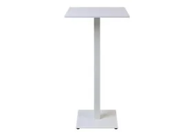 Стіл Tetra light bar 60 х 60 білий метал / білий ДСП (текстура)