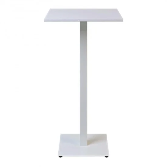 Стіл Tetra light bar 60 х 60 білий метал / білий ДСП (текстура) 1