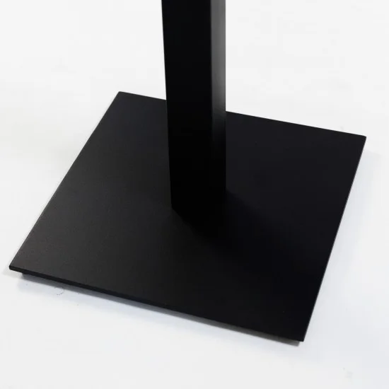 Стол Tetra light bar 60 х 60 черный металл / белый ДСП (текстура) 2