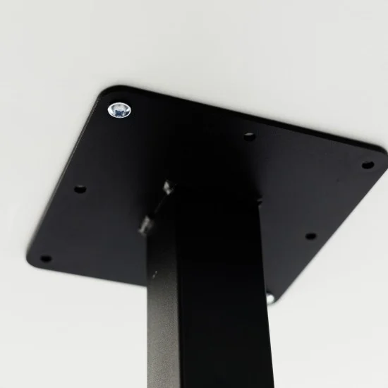 Стол Tetra light bar 60 х 60 черный металл / белый ДСП (текстура) 4