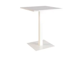 Стол Tetra light 60 х 60 белый металл / белый ДСП (текстура)