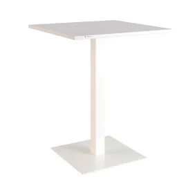 Стол Tetra light 60 х 60 белый металл / белый ДСП (текстура)