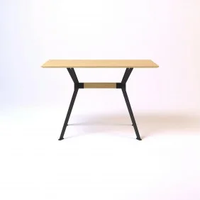 Стол Stealth (Стелс) 120 х 70 чёрные ноги / натуральный дуб
