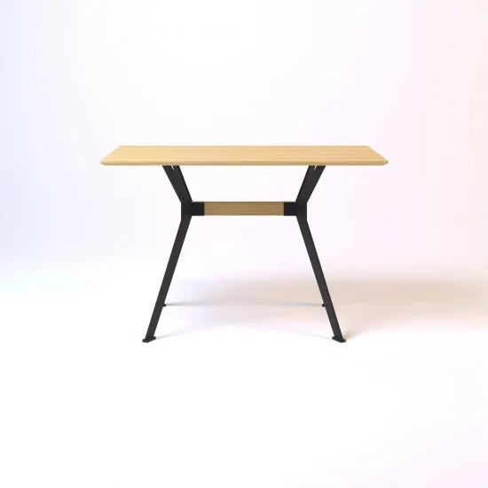 Стол Stealth (Стелс) 120 х 70 чёрные ноги / натуральный дуб 1