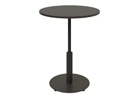 Стол Ibiza R light d-60 чёрный металл / чёрный ДСП (текстура)