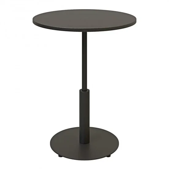 Стіл Ibiza R light d-60 чорний метал / чорний ДСП (текстура) 1