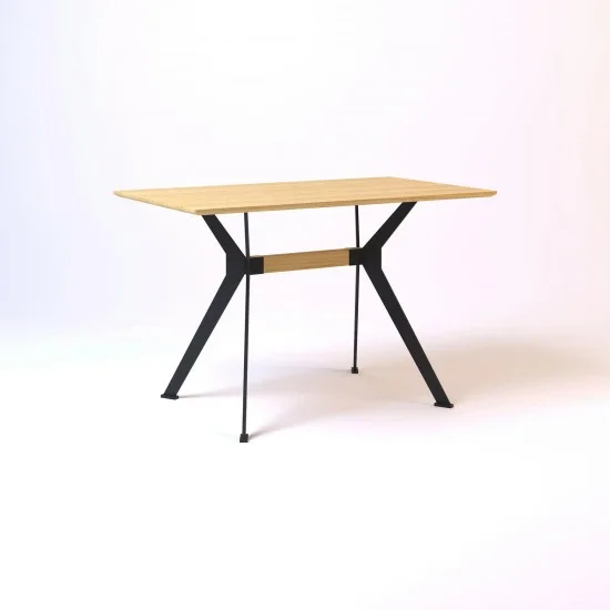 Стол Stealth (Стелс) 120 х 70 чёрные ноги / натуральный дуб 2