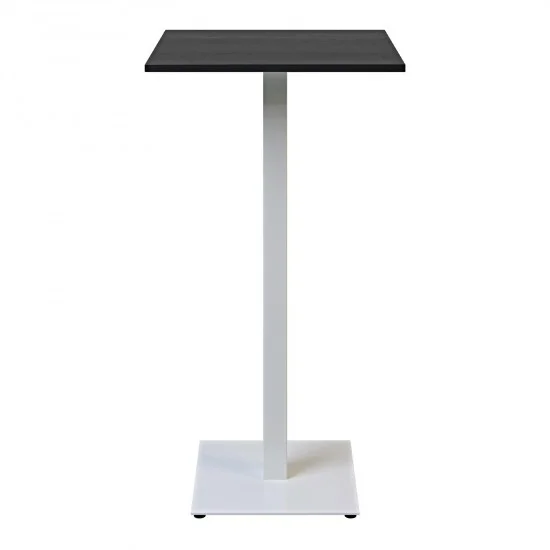 Стіл Tetra light bar 60 х 60 білий метал / чорний ДСП (текстура) 1