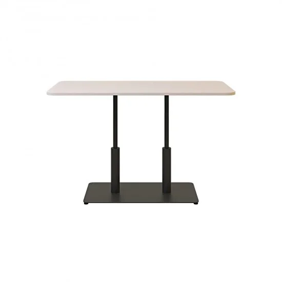 Стіл Ibiza Soft Double light 120x70 чорний метал / кашемір ДСП 2