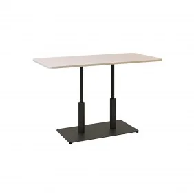 Стіл Ibiza Soft Double light 120x70 чорний метал / кашемір ДСП