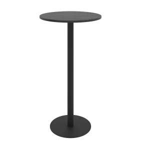 Стол Soul light bar d-60 чёрный металл / черное ДСП (текстура)