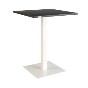 Стол Tetra light 60 х 60 белый металл / чёрное ДСП (текстура)