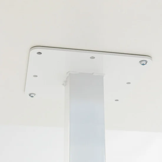 Стіл Tetra light 60 х 60 білий метал / чорне ДСП (текстура) 6