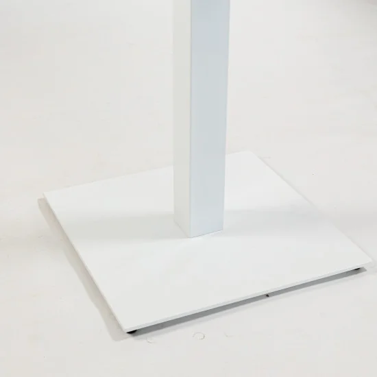 Стіл Tetra light 60 х 60 білий метал / чорне ДСП (текстура) 5