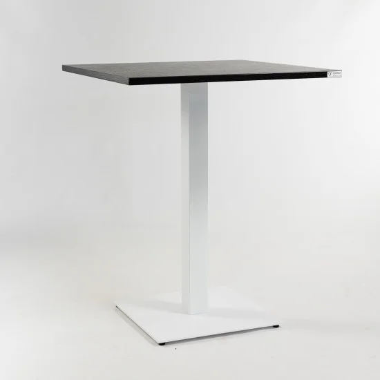 Стіл Tetra light 60 х 60 білий метал / чорне ДСП (текстура) 4