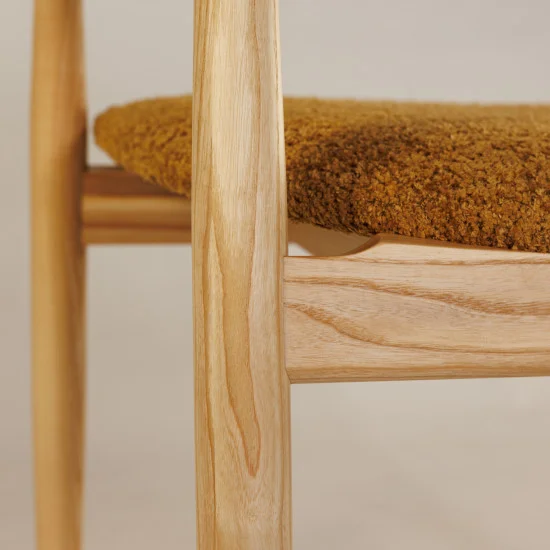 Стілець Mamont soft натуральний ясен / Anthology 11 Amber 10