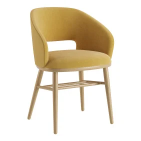 Стілець Dolphin натуральний ясен / Venus velvet 2936