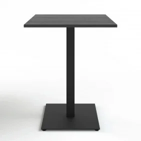 Стіл Tetra light 60 х 60 чорний метал / чорне ДСП (текстура)