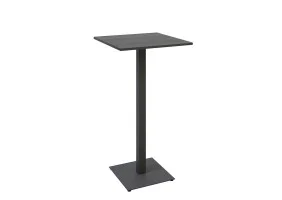 Стіл Tetra light bar 60 х 60 чорний метал / чорний ДСП (текстура)