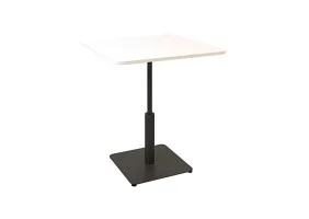 Стол Ibiza Soft light 70x70 черный металл / белый ДСП (текстура)