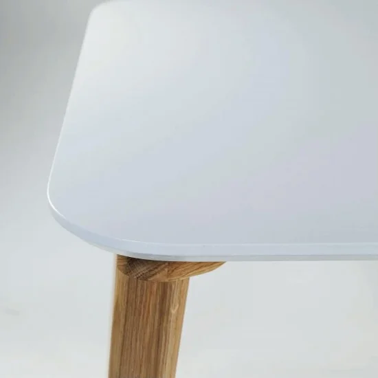 Стол Dan 80 х 80 белый + натуральный дуб 7