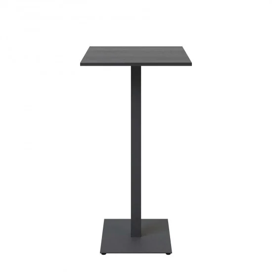 Стіл Tetra light bar 60 х 60 чорний метал / чорний ДСП (текстура) 2