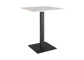 Стіл Tetra light 60 х 60 чорний метал / білий ДСП (текстура)