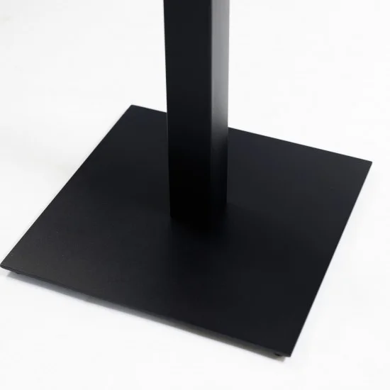 Стіл Tetra light 60 х 60 чорний метал / білий ДСП (текстура) 5