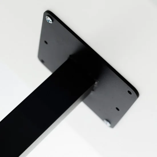 Стіл Tetra light 60 х 60 чорний метал / білий ДСП (текстура) 6