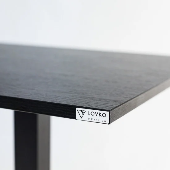 Стіл Tetra light 60 х 60 чорний метал / чорне ДСП (текстура) 8