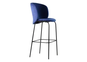 Стул барный Lilo синий вельвет
