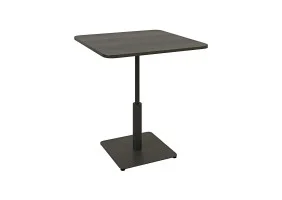 Стол Ibiza Soft light 70x70 чёрный металл / чёрный ДСП (текстура)