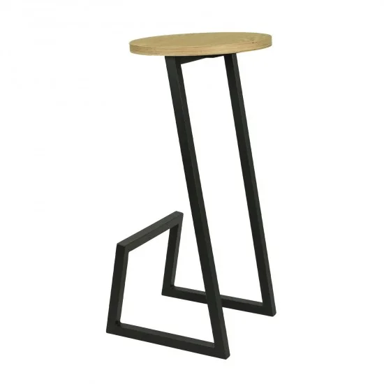 Стул барный №9 чёрный 8