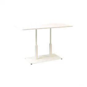 Стіл Ibiza Soft Double light 120x70 білий метал / білий ДСП (текстура)