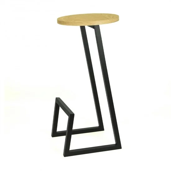 Стул барный №9 чёрный 6