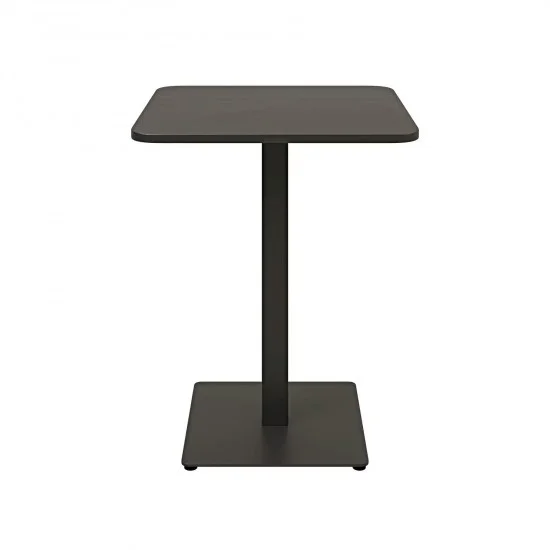 Стіл Tetra light soft 60 х 60 чорний метал / чорне ДСП (текстура) 1