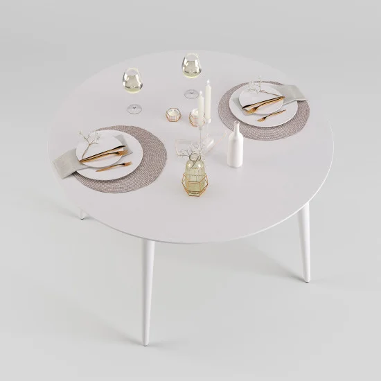 Стол Dan d-120 белый 3