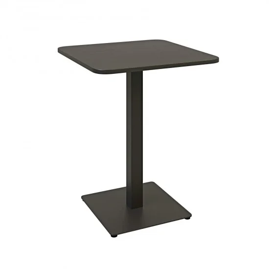 Стіл Tetra light soft 60 х 60 чорний метал / чорне ДСП (текстура) 2