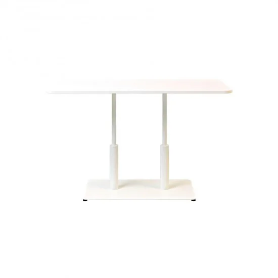 Стіл Ibiza Soft Double light 120x70 білий метал / білий ДСП (текстура) 2