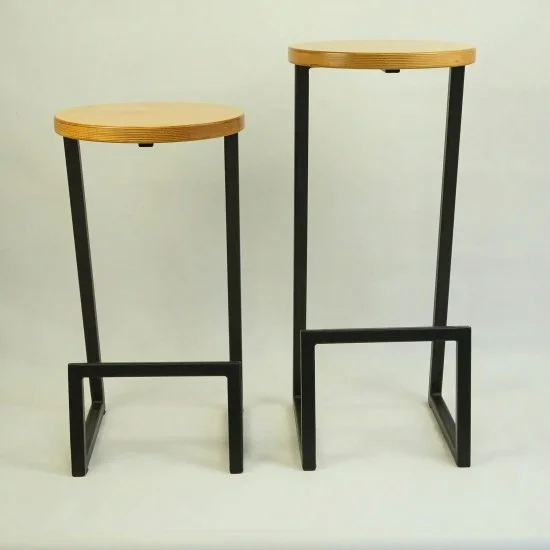 Стул барный №9 чёрный 12