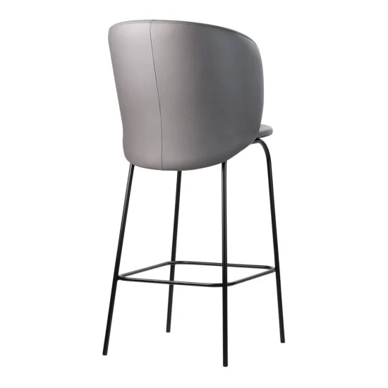 Стул полубарный Lilo серая экокожа 2