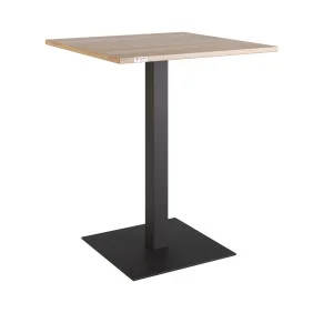 Стол Tetra light 60 х 60 черный металл / дуб ДСП (текстура)