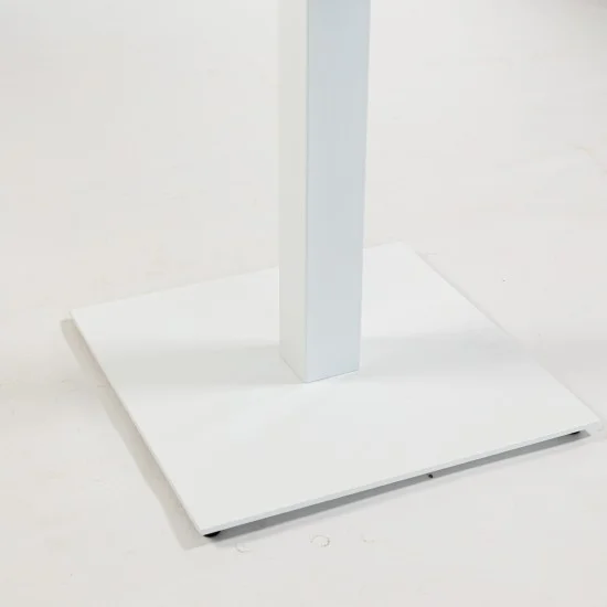 Стіл Tetra light 70 х 70 білий метал / чорне ДСП (текстура) 3